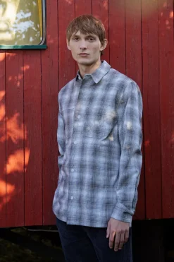 Online Rotholz Kariertes Overshirt Schwarz / Weis