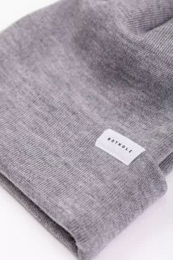 Online Rotholz Klassische Mutze Merino Fein - Grau