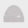 Clearance Rotholz Klassische Mutze Wollmix Ripp - Grau