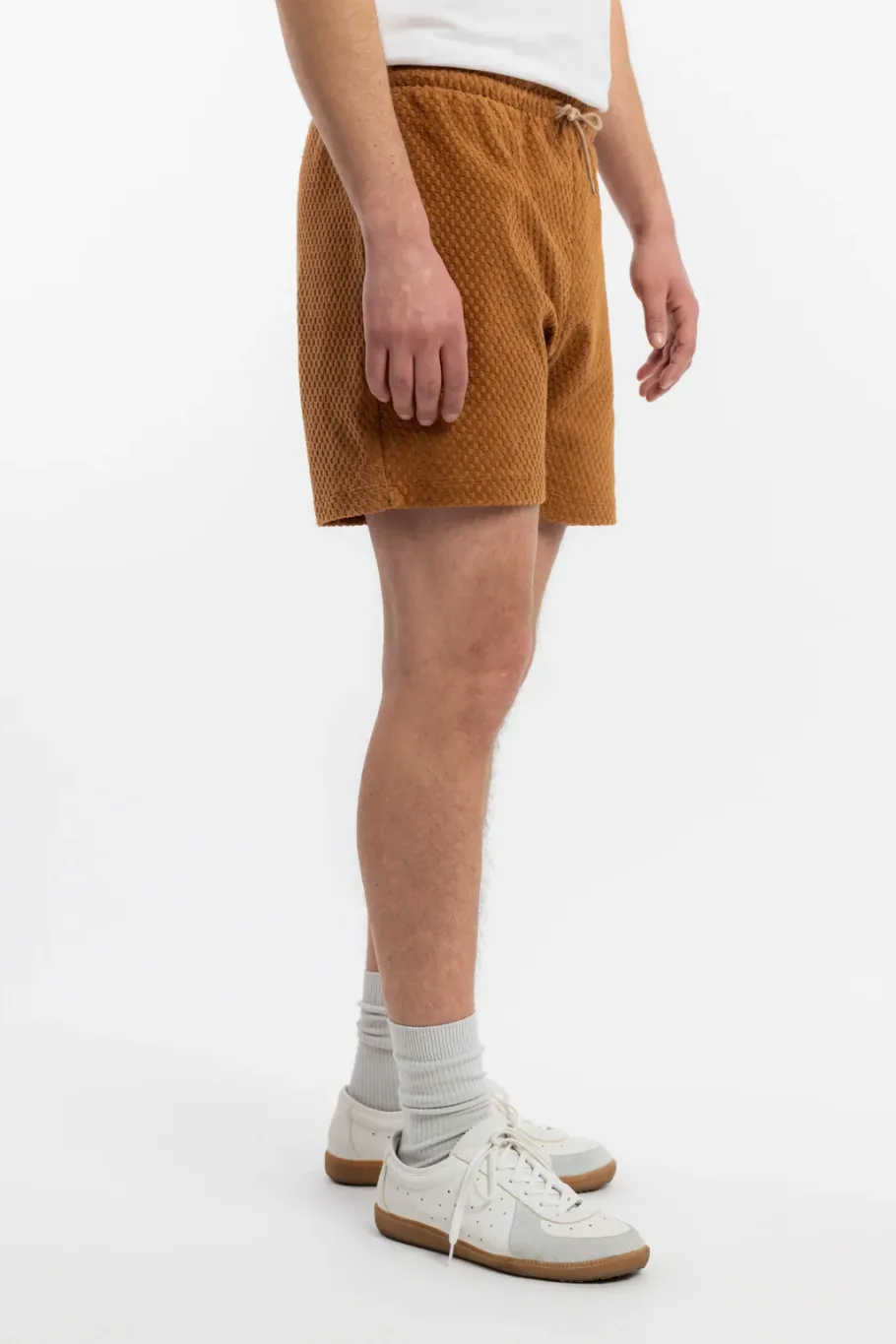 Online Rotholz Kurze Frottee Hose Bio Baumwolle - Karamell