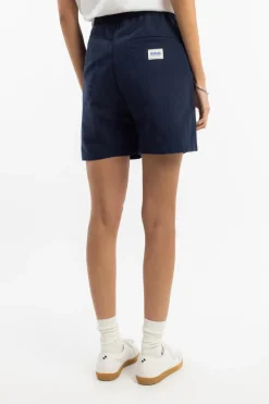 Rotholz Kurze Hose Leinen Mix - Dunkelblau