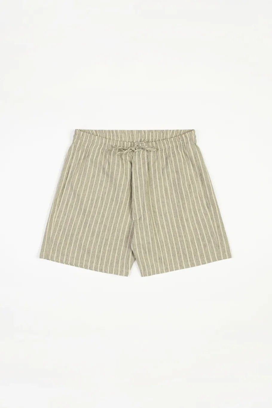 Hot Rotholz Kurze Hose Leinen Mix - Grau Gestreift