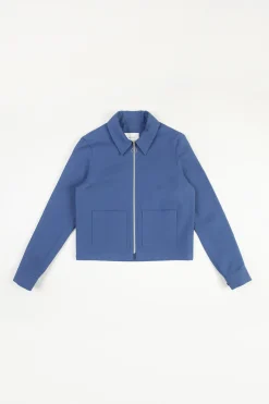 Hot Rotholz Kurze Jacke Bio Baumwolle - Blau