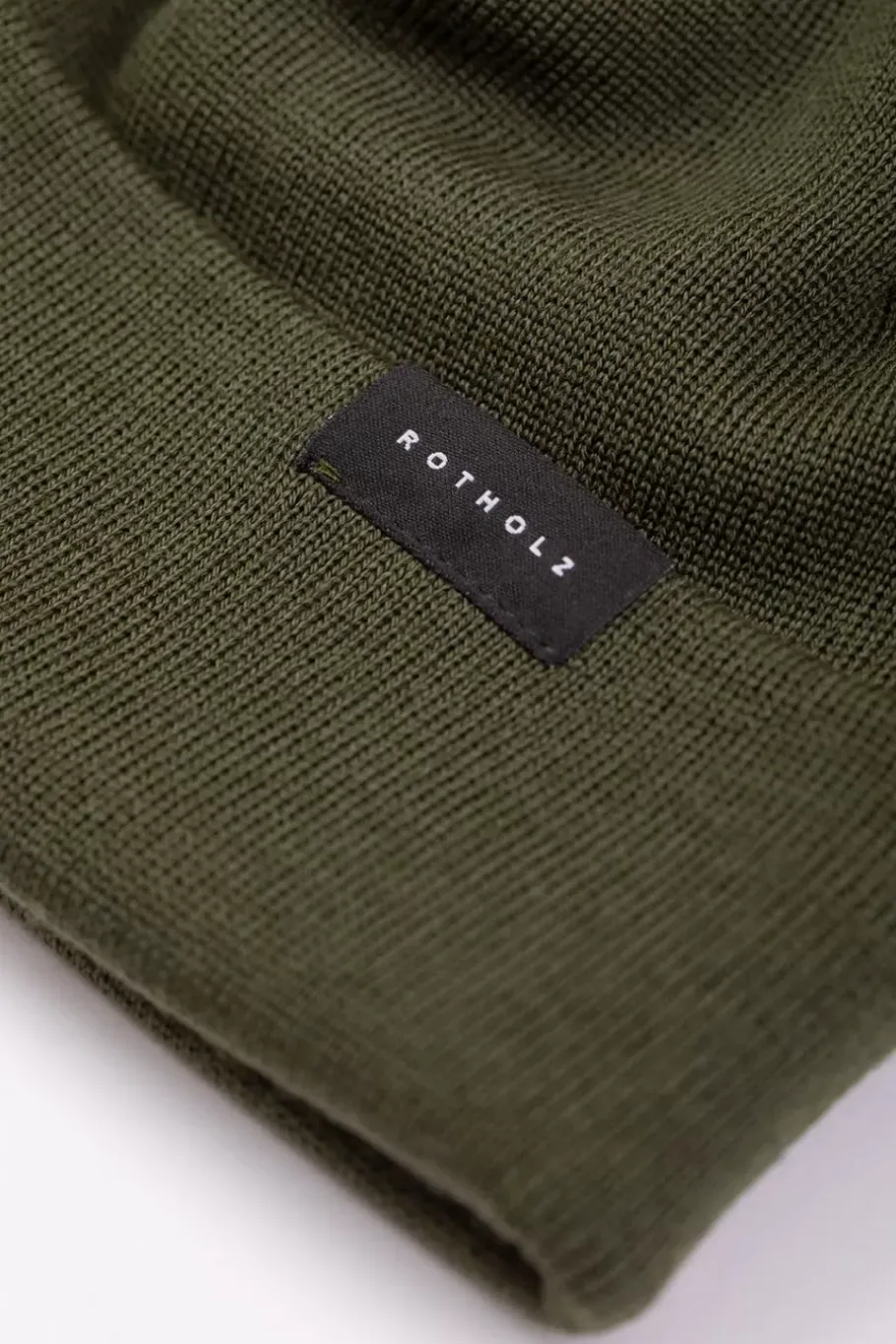 Best Rotholz Kurze Mutze Merino Fein - Olive