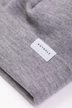 Best Rotholz Kurze Mutze Merino Fein - Grau