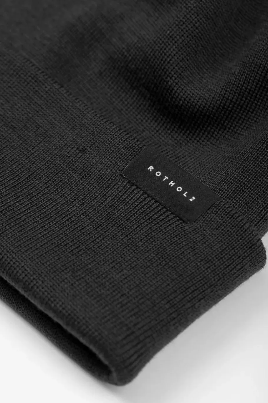 Rotholz Kurze Mutze Merino Fein - Schwarz
