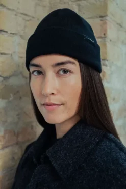 Rotholz Kurze Mutze Merino Fein - Schwarz