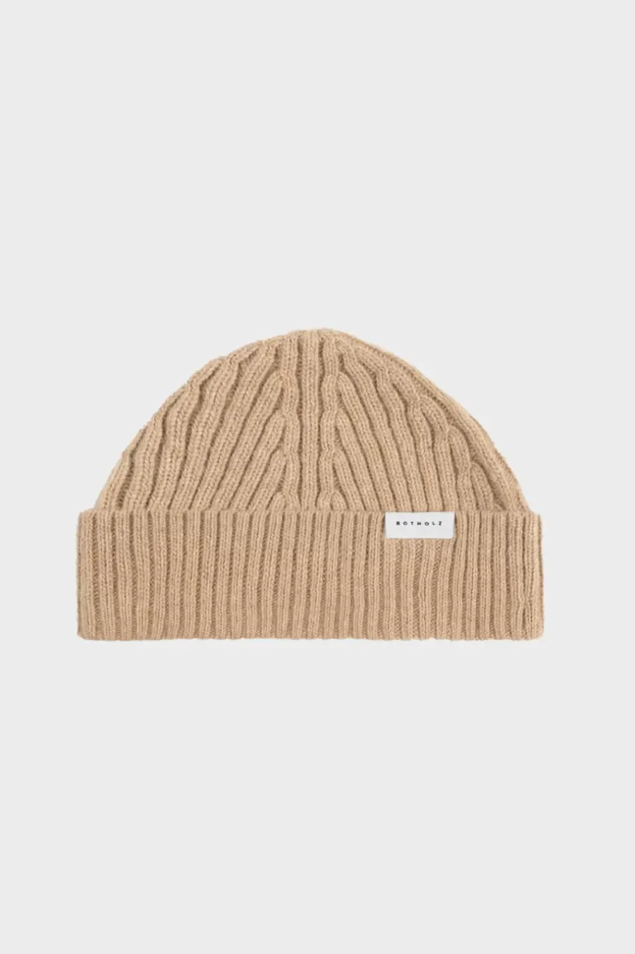 Outlet Rotholz Kurze Mutze Wollmix Ripp - Beige
