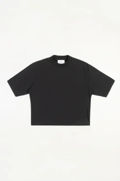 Online Rotholz Kurzes T-Shirt Bio Baumwolle - Schwarz