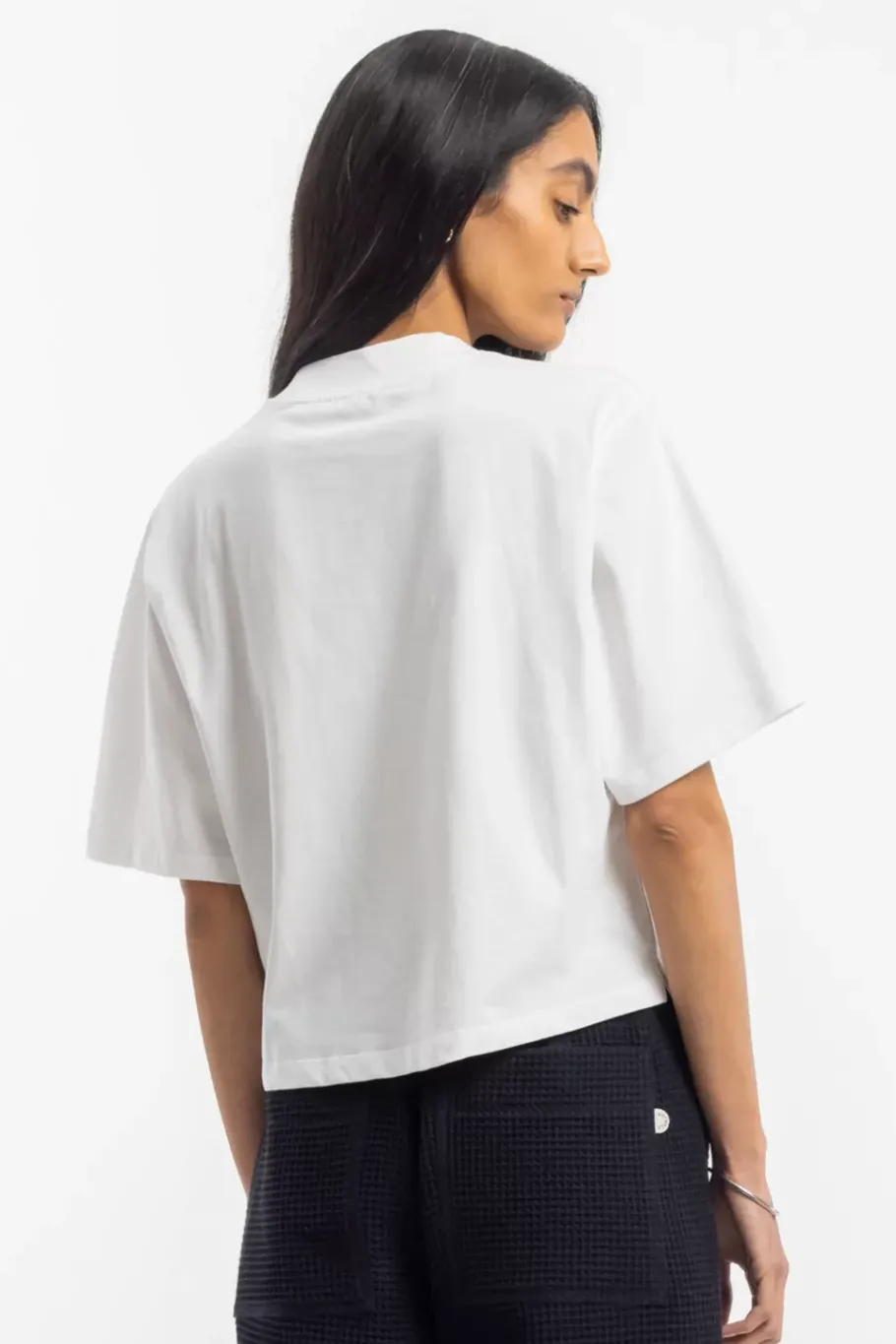 Hot Rotholz Kurzes T-Shirt Bio Baumwolle - Weis