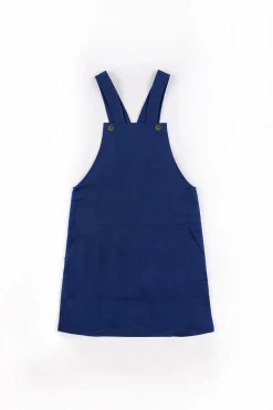 Rotholz Latzkleid Aus Bio Canvas - Blau