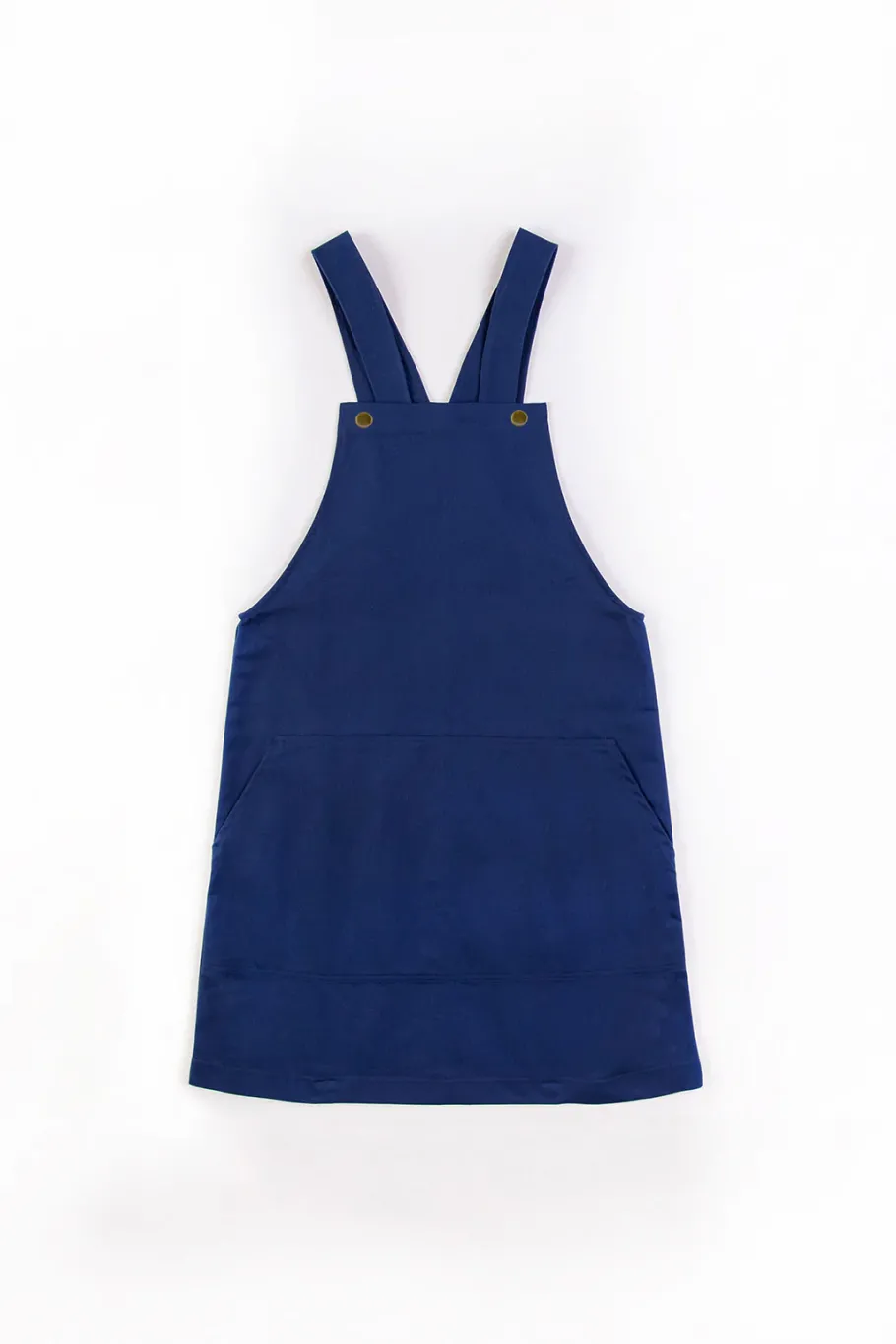 Rotholz Latzkleid Aus Bio Canvas - Blau
