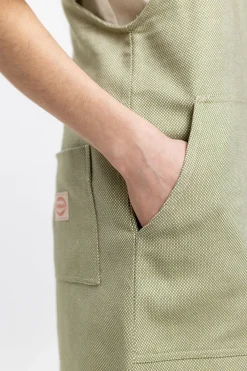Outlet Rotholz Latzkleid Aus Bio Canvas Grun Kariert