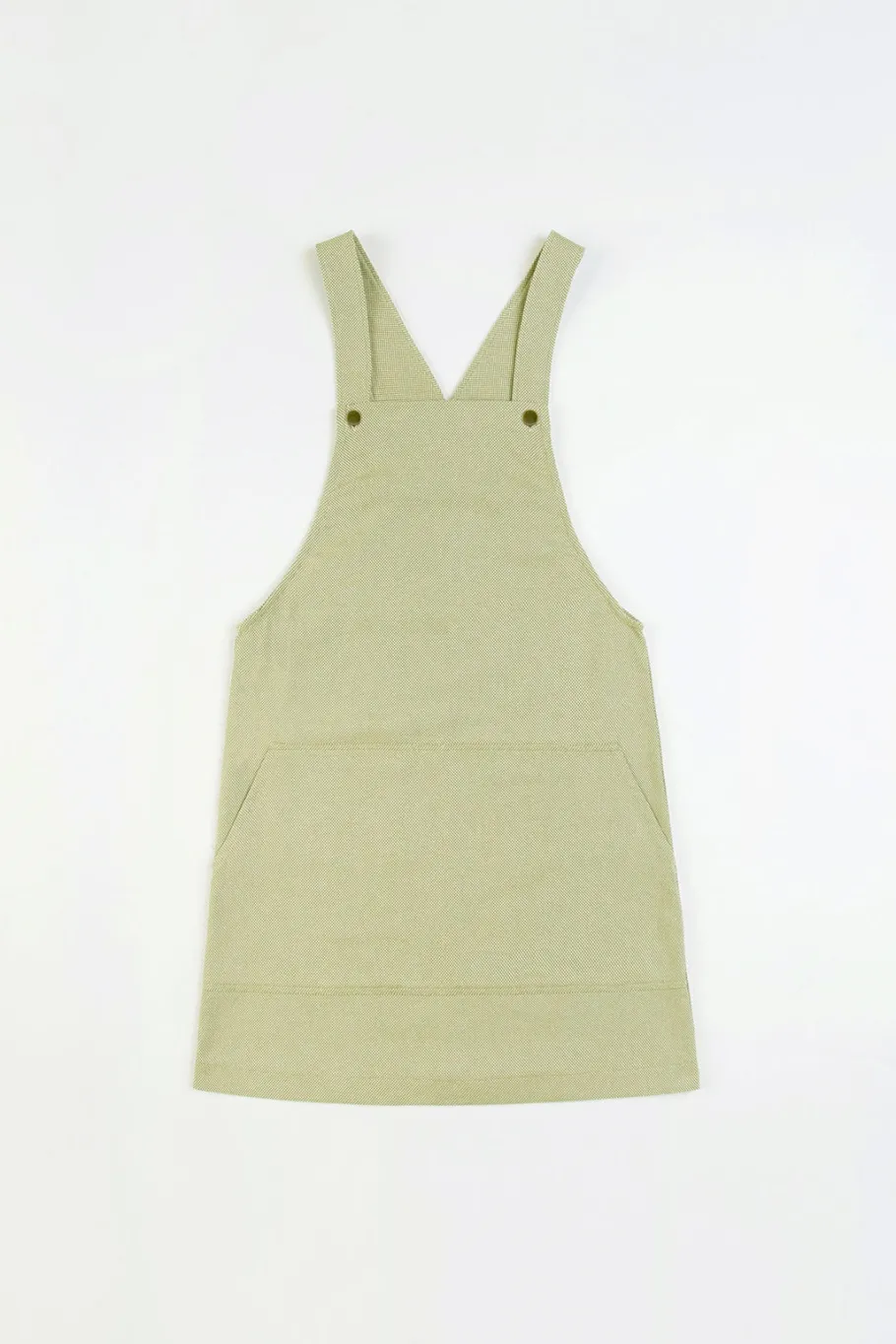 Outlet Rotholz Latzkleid Aus Bio Canvas Grun Kariert