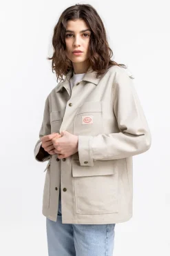 Rotholz Leichte Jacke Aus Bio Canvas Beige Kariert