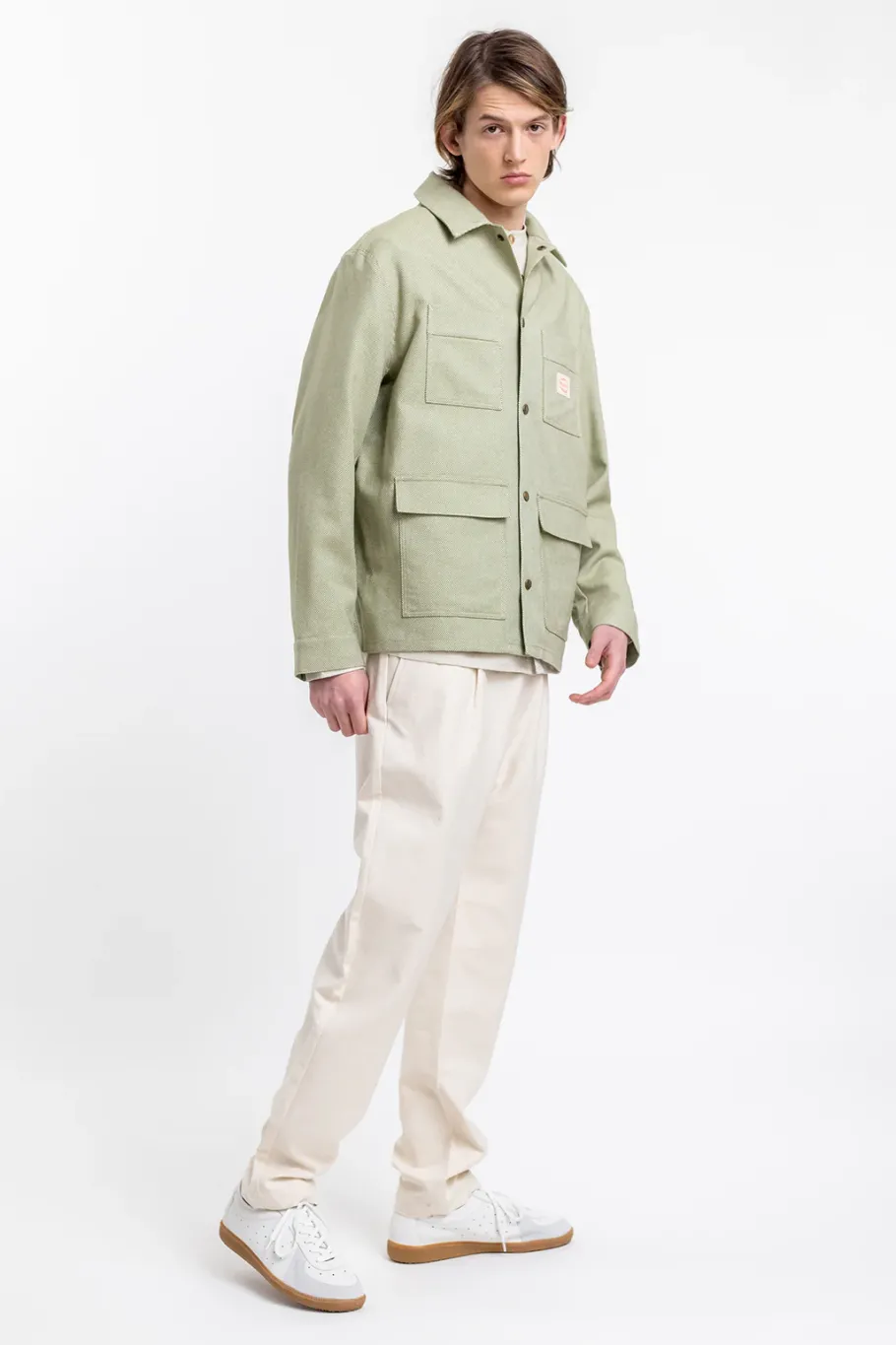 Best Rotholz Leichte Jacke Aus Bio Canvas Grun Kariert