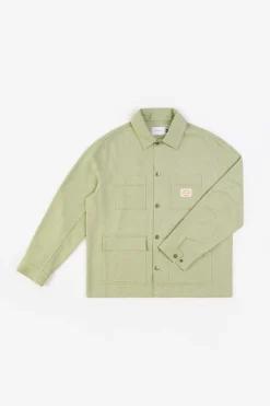 Best Rotholz Leichte Jacke Aus Bio Canvas Grun Kariert