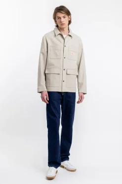 Rotholz Leichte Jacke Aus Bio Canvas Beige Kariert