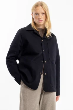 Online Rotholz Leichte Jacke Bio Baumwolle - Schwarz