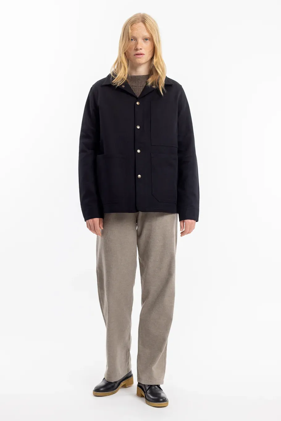 Online Rotholz Leichte Jacke Bio Baumwolle - Schwarz