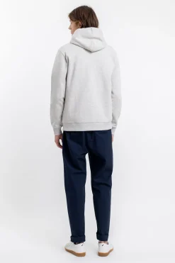 Outlet Rotholz Logo Hoodie Aus Bio-Baumwolle Grau