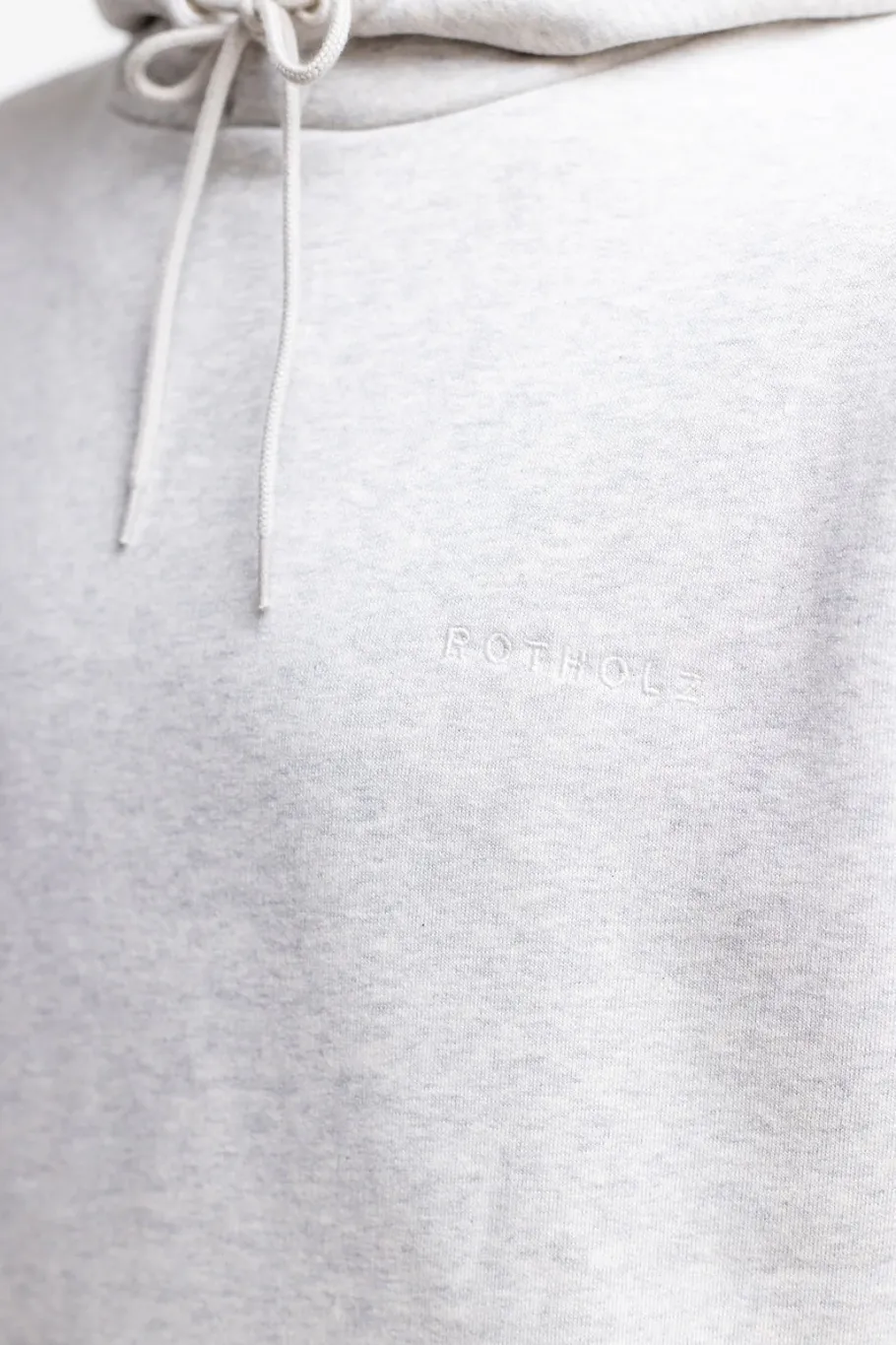 Outlet Rotholz Logo Hoodie Aus Bio-Baumwolle Grau