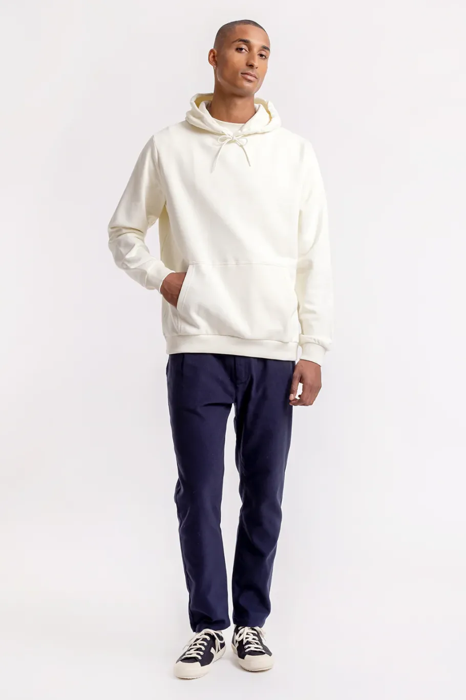 Sale Rotholz Logo Hoodie Aus Bio-Baumwolle Weis