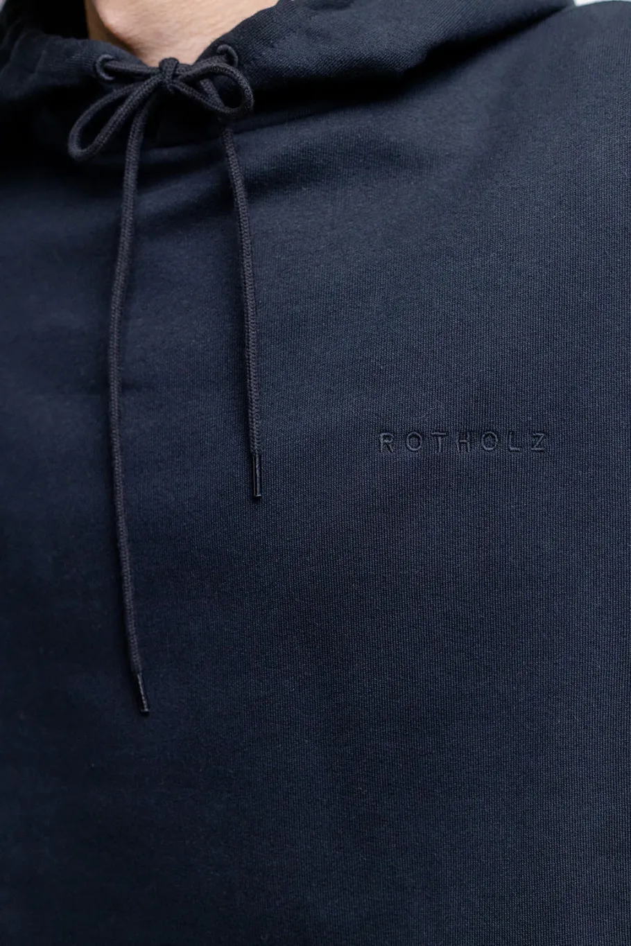 Online Rotholz Logo Hoodie Aus Bio-Baumwolle Schwarz