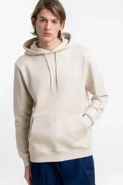 Rotholz Logo Hoodie Aus Bio-Baumwolle Creme