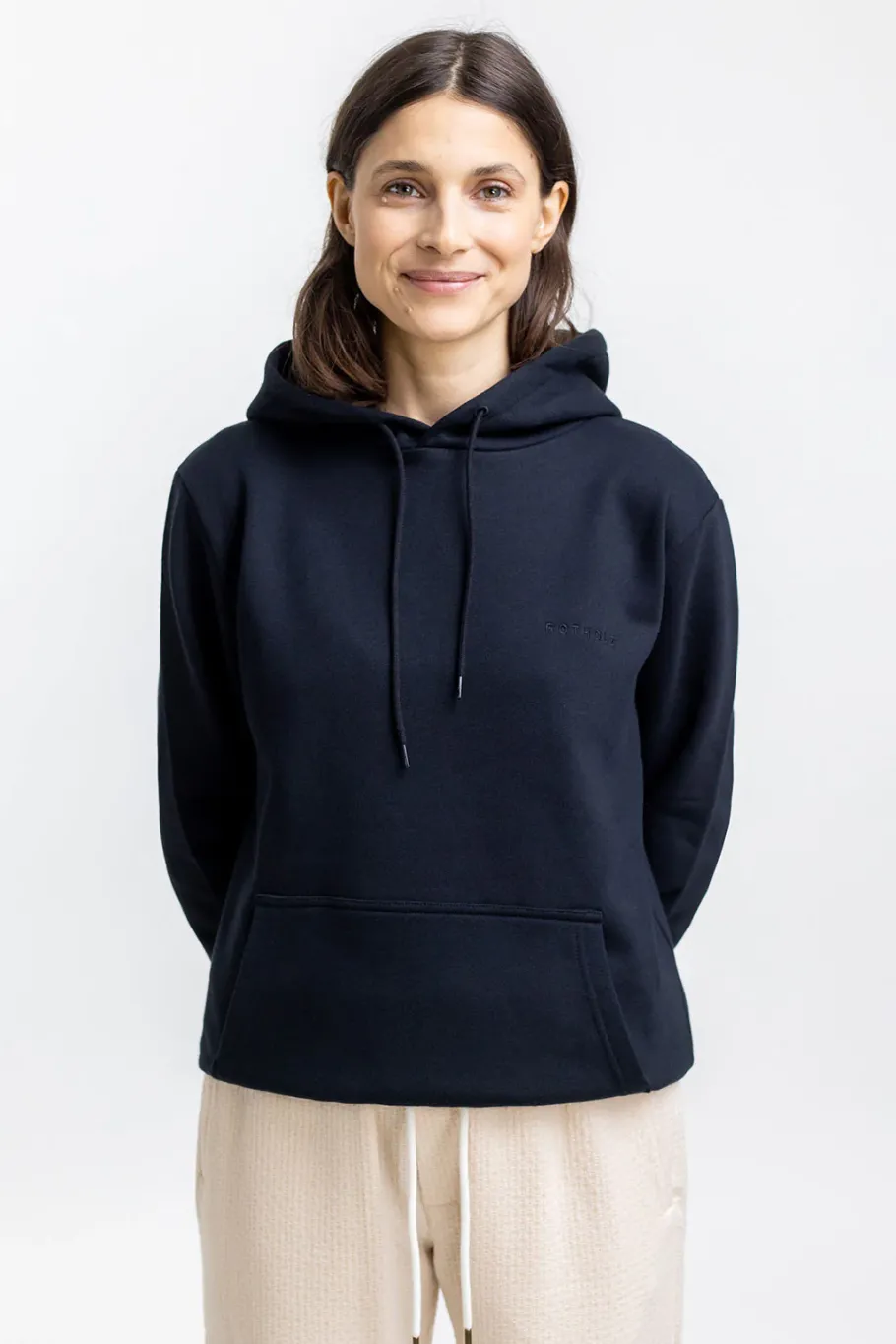 New Rotholz Logo Hoodie Aus Bio-Baumwolle Schwarz