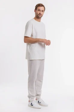 Hot Rotholz Logo Sweatpants Aus Bio-Baumwolle Grau Meliert