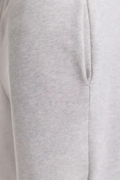 Hot Rotholz Logo Sweatpants Aus Bio-Baumwolle Grau Meliert