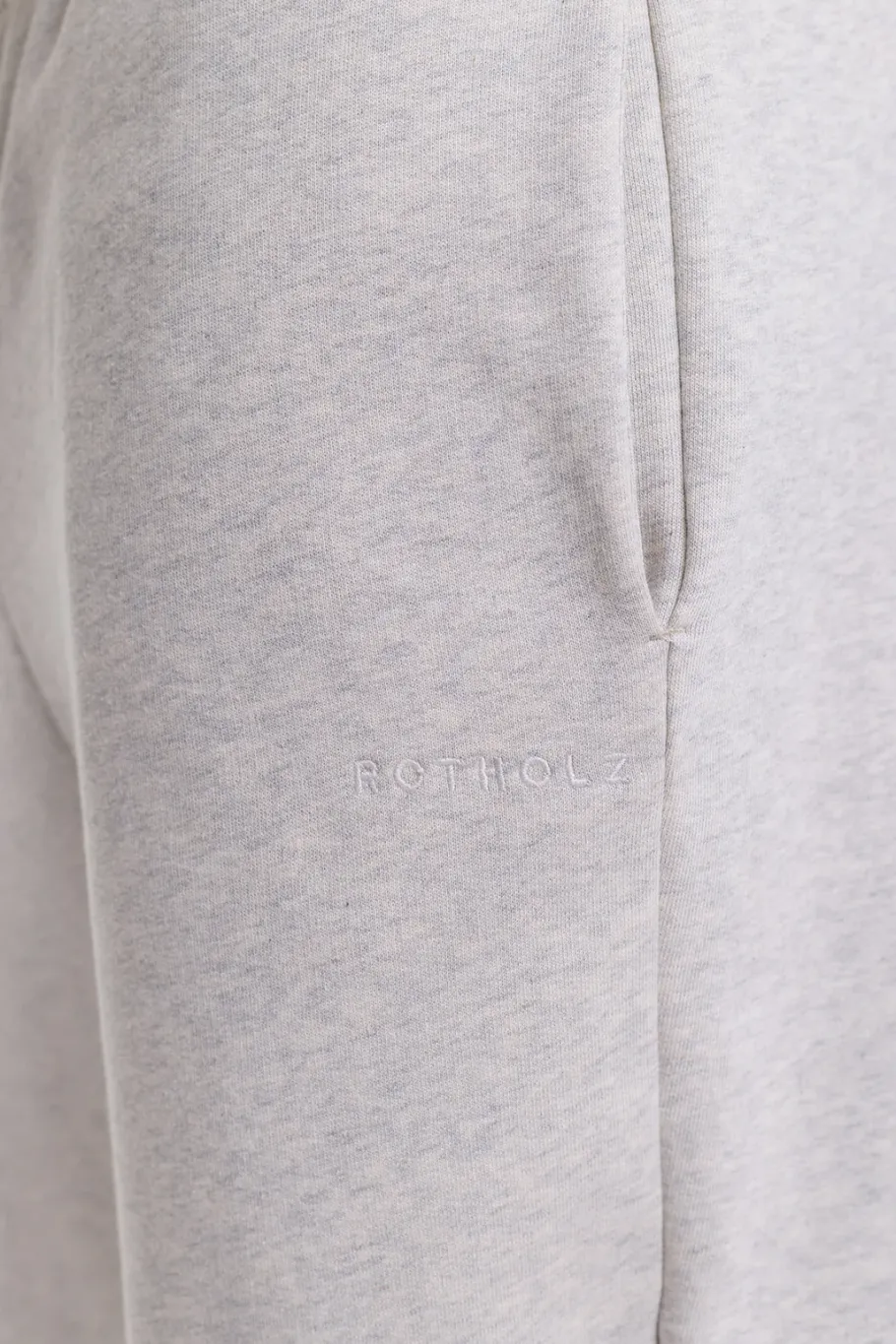 Hot Rotholz Logo Sweatpants Aus Bio-Baumwolle Grau Meliert