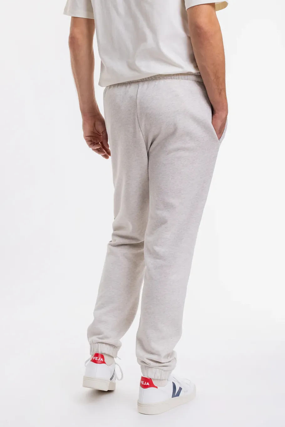 Hot Rotholz Logo Sweatpants Aus Bio-Baumwolle Grau Meliert