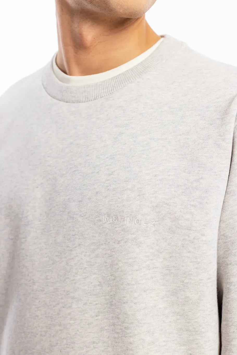 Sale Rotholz Logo Sweatshirt Bio Baumwolle - Grau