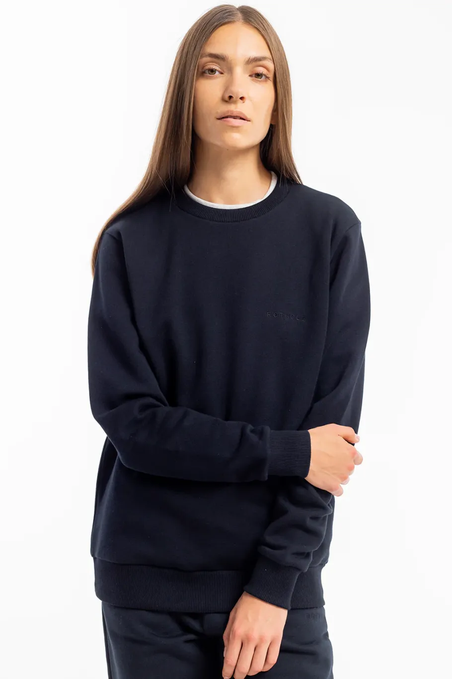 Hot Rotholz Logo Sweatshirt Bio Baumwolle - Schwarz