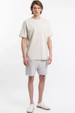 Clearance Rotholz Logo T-Shirt Aus Bio-Baumwolle Creme