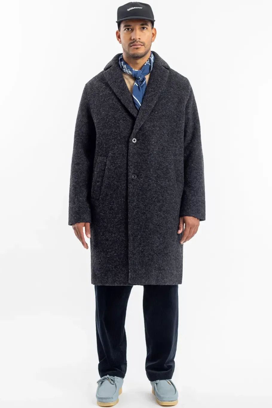 New Rotholz Mantel Bio Wollmischung - Anthrazit
