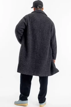 New Rotholz Mantel Bio Wollmischung - Anthrazit