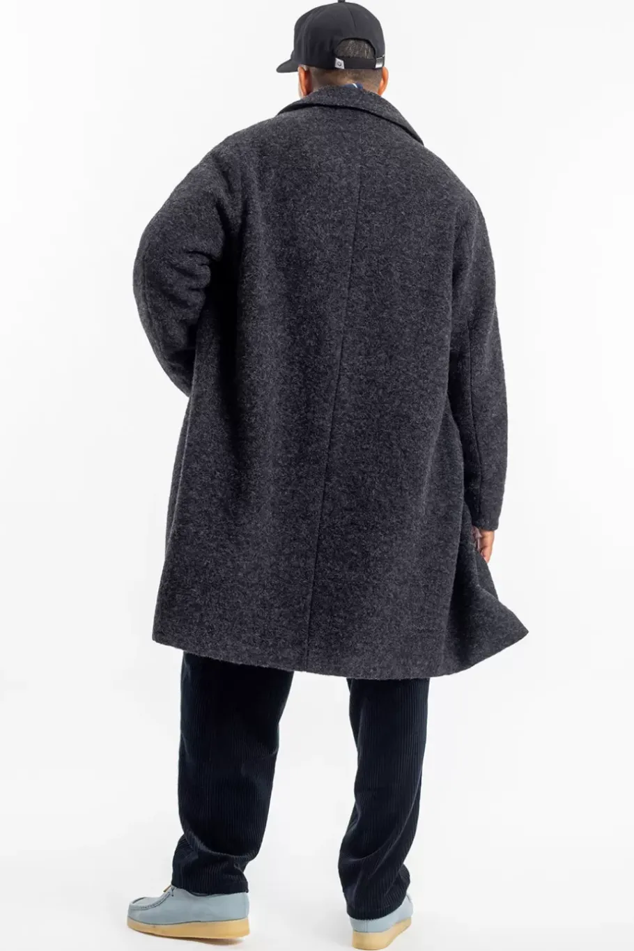 New Rotholz Mantel Bio Wollmischung - Anthrazit