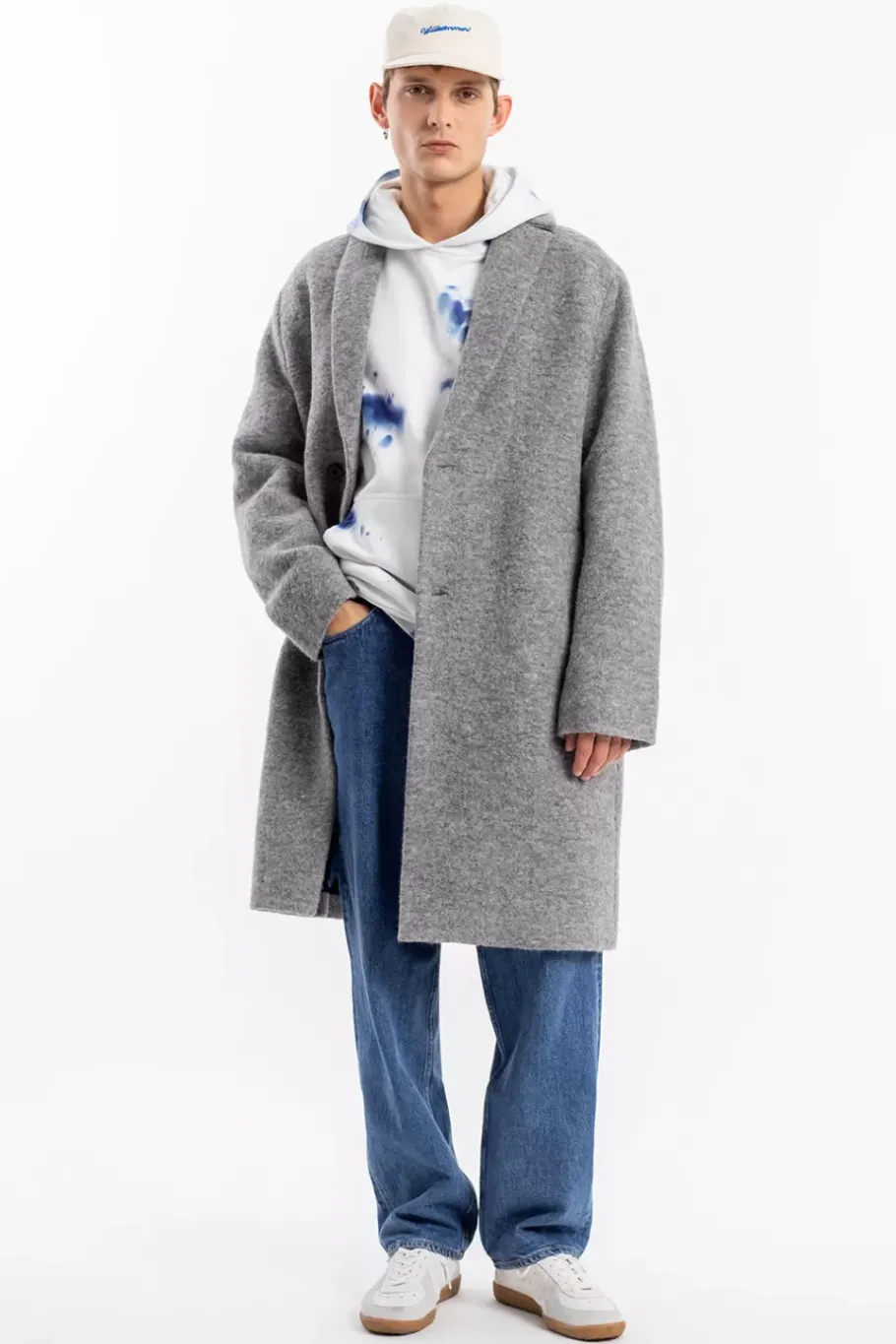 Online Rotholz Mantel Bio Wollmischung - Grau