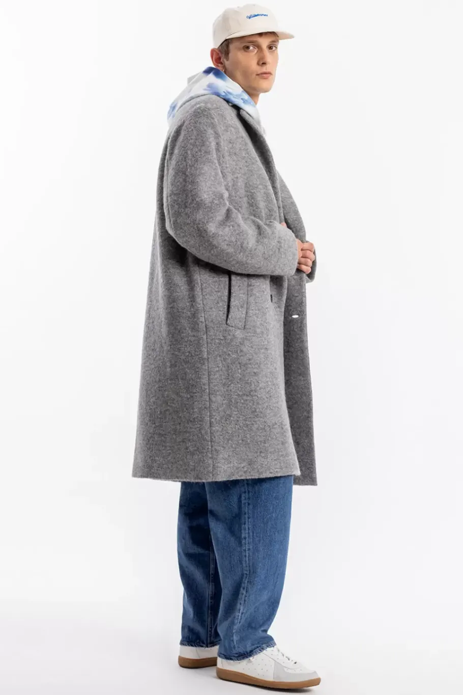 Online Rotholz Mantel Bio Wollmischung - Grau