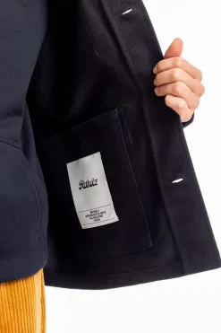 Outlet Rotholz Moleskin Jacke Bio Baumwolle - Schwarz
