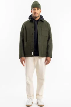 New Rotholz Moleskin Jacke Bio Baumwolle - Oliv
