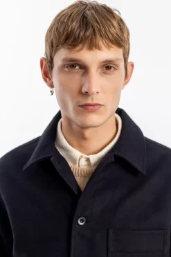 Sale Rotholz Moleskin Jacke Bio Baumwolle - Schwarz
