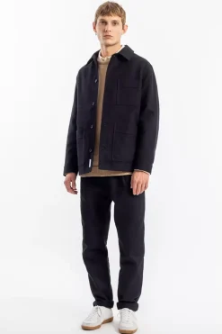 Sale Rotholz Moleskin Jacke Bio Baumwolle - Schwarz
