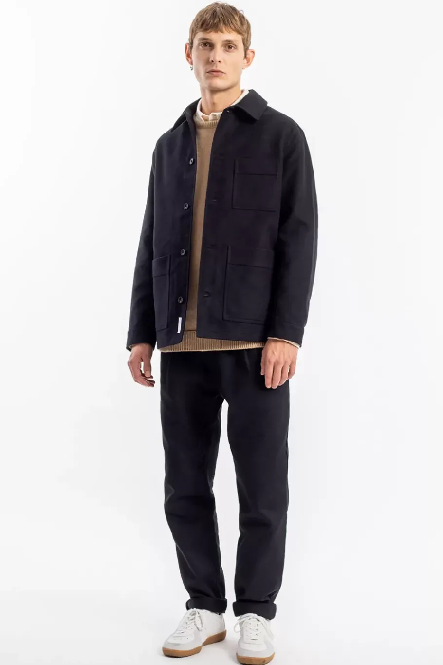 Sale Rotholz Moleskin Jacke Bio Baumwolle - Schwarz