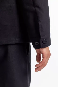 Sale Rotholz Moleskin Jacke Bio Baumwolle - Schwarz