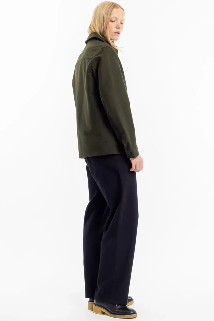 Outlet Rotholz Moleskin Jacke Bio Baumwolle - Oliv