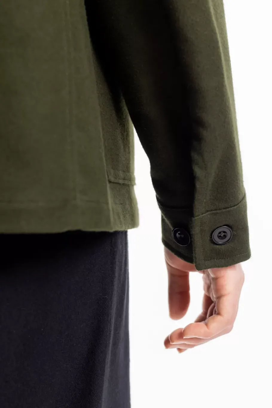 Outlet Rotholz Moleskin Jacke Bio Baumwolle - Oliv